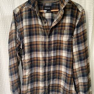 Marmot Men’s Flannel Shirt-Small, plaid. Cotton/poly blend